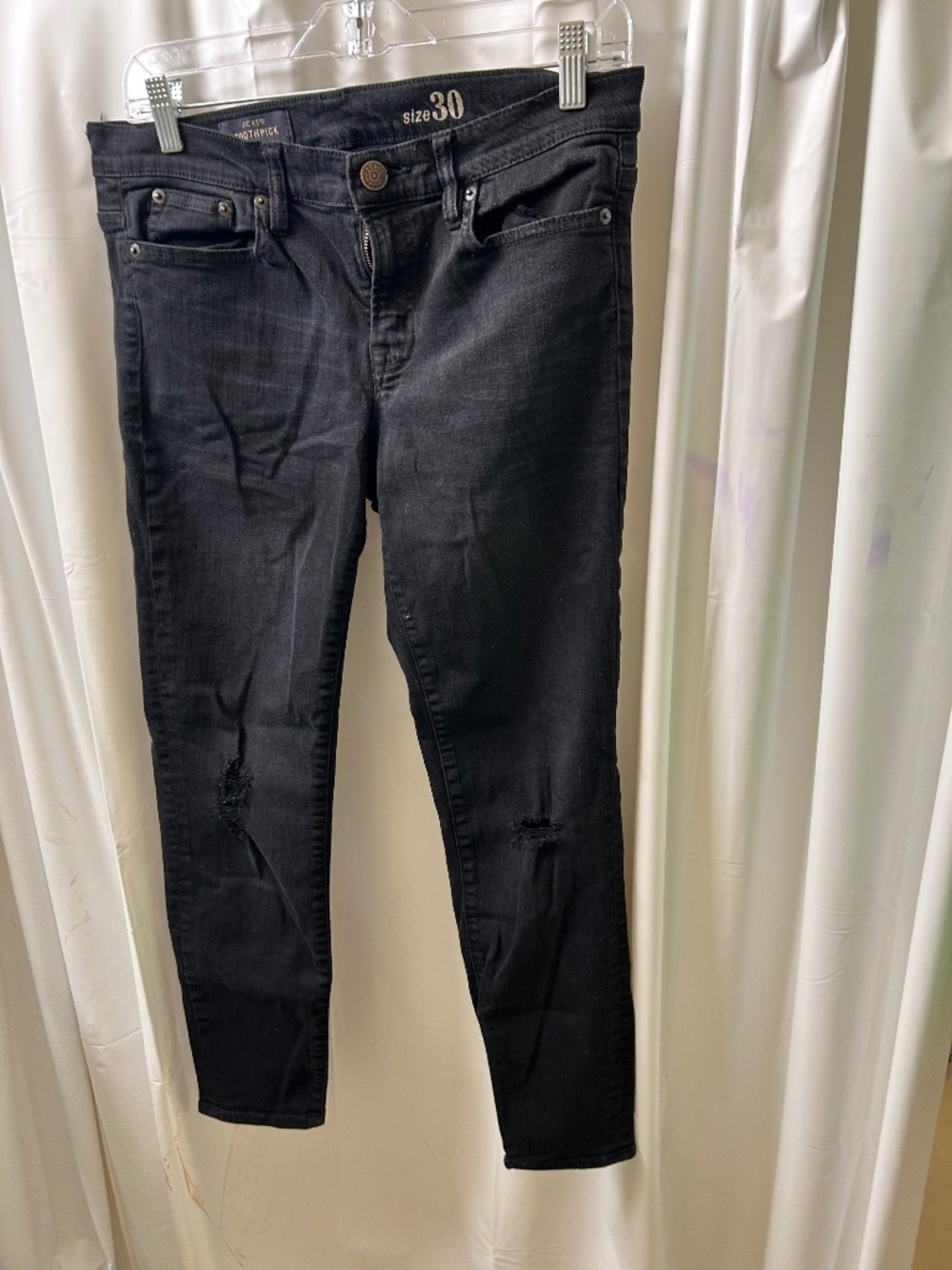 J.Crew Toothpick Black Denim Jeans